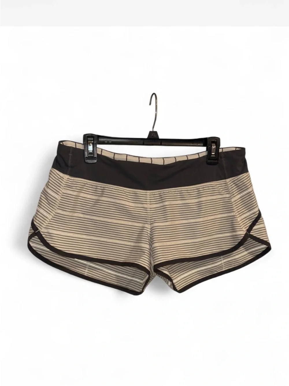 RARE Lululemon Speed Shorts Reflective Hyper Stripe Angel Wing Soot Light